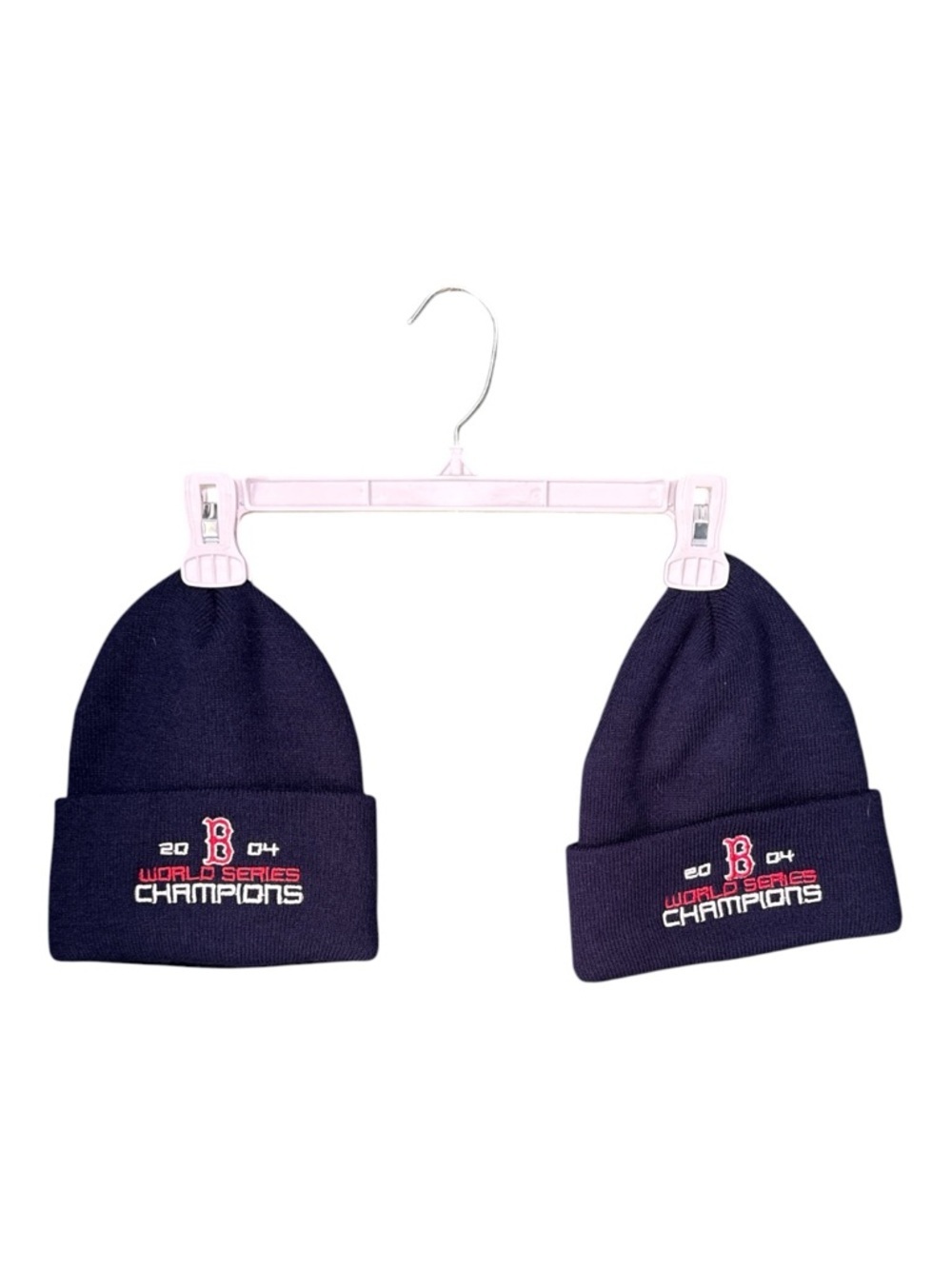 NEW! Boston Red Sox LOT of  2 Beanie Knit Hats 2004 Championship